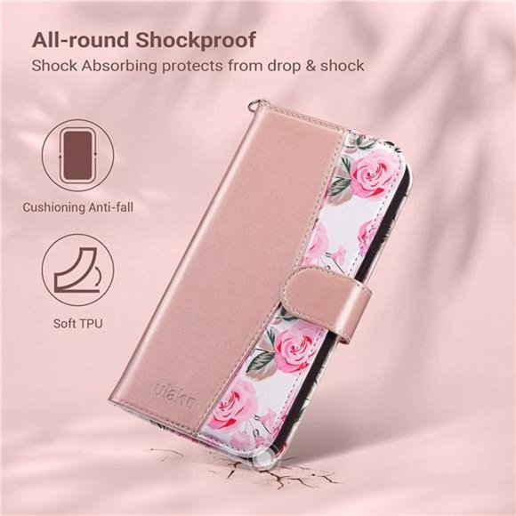 Compatible with iPhone 13 Wallet Case for Women, Premium PU Leather Flip Cover - Picture 2 of 6